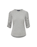 Waldorf Ruched-Sleeve Slub T-Shirt
