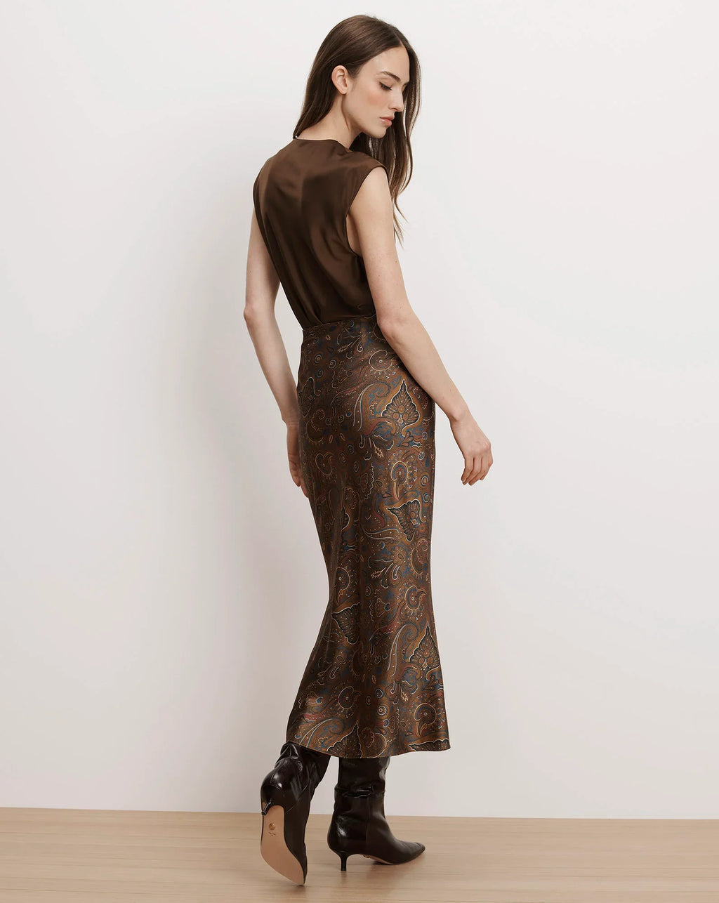 Clover Paisley Midi Skirt