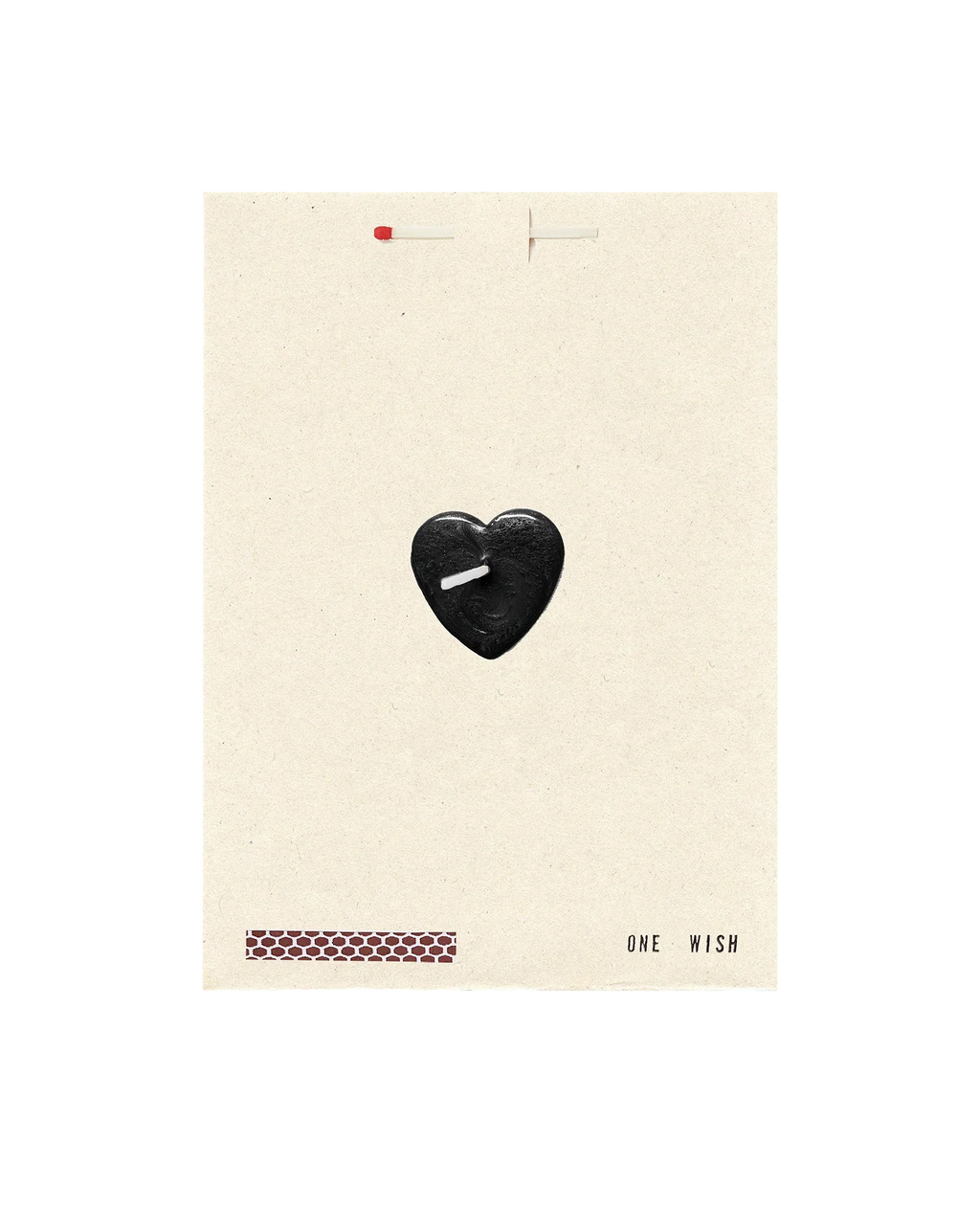 Black Heart Wish Card