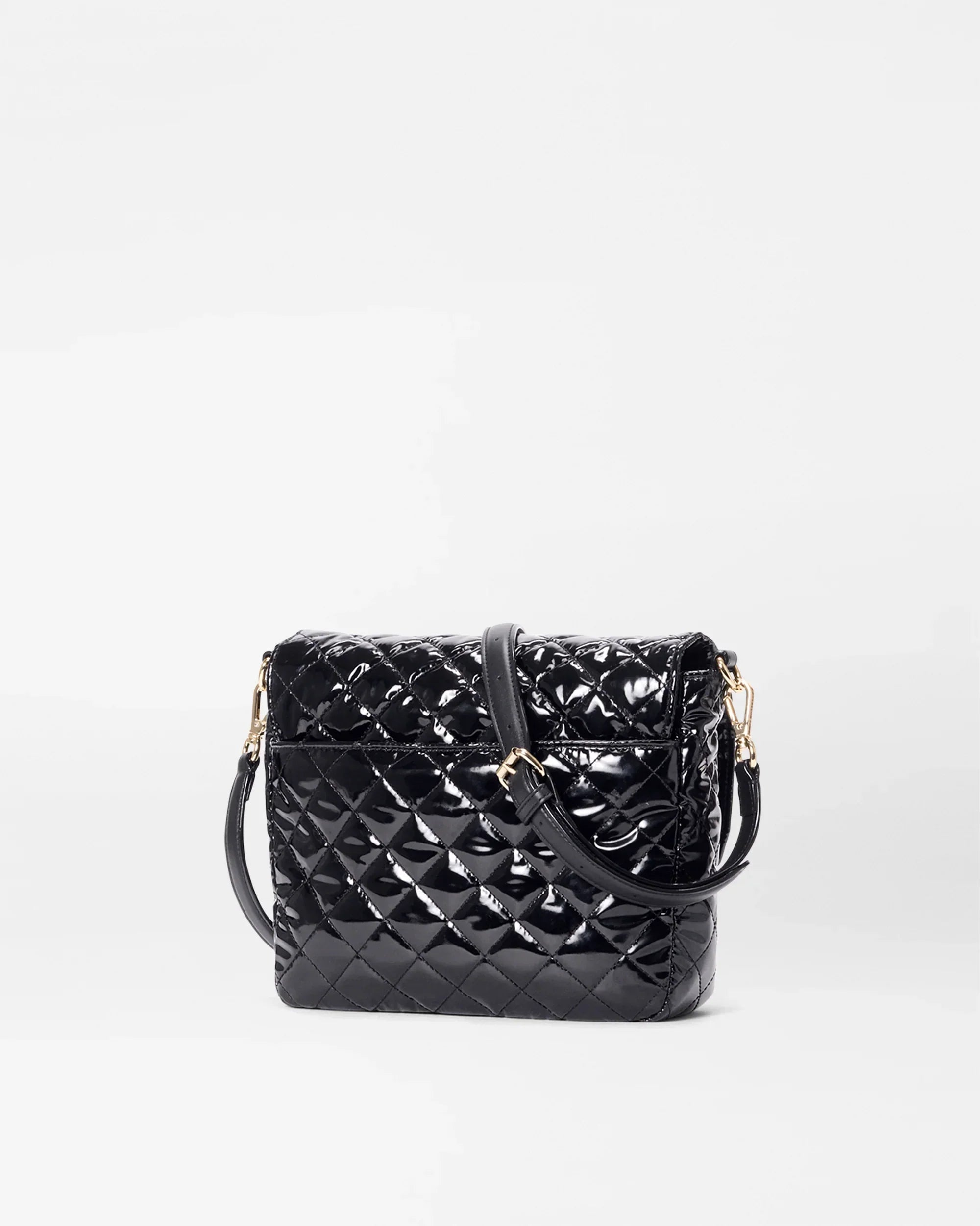 Black Lacquer Medium Crosby Lock Crossbody