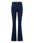Beverly Chain-Pocket Skinny-Flare Jean