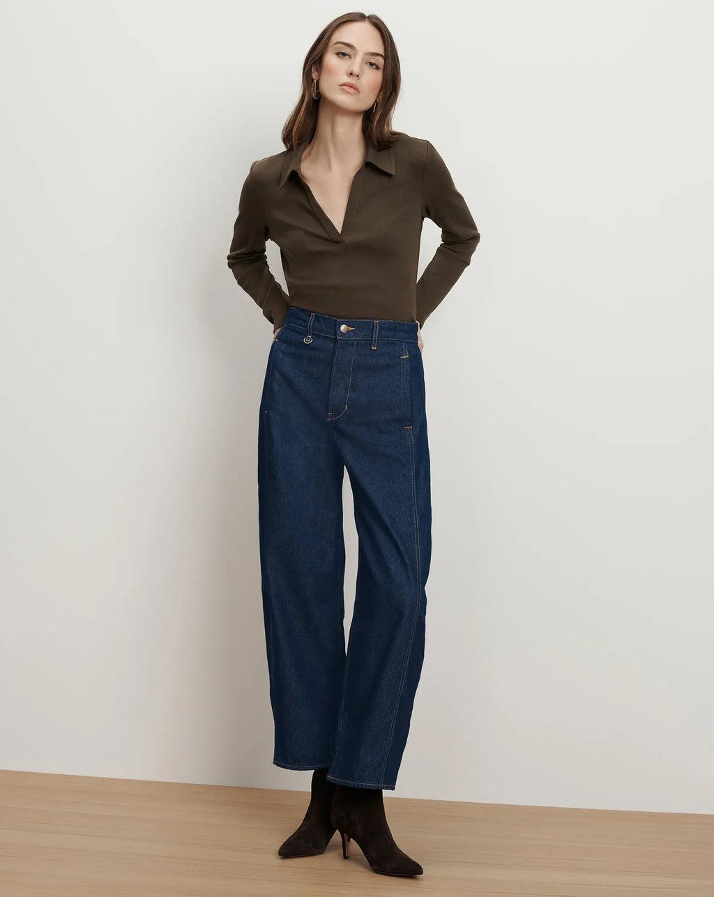Ryder Adjustable Button Hem Barrel Jean