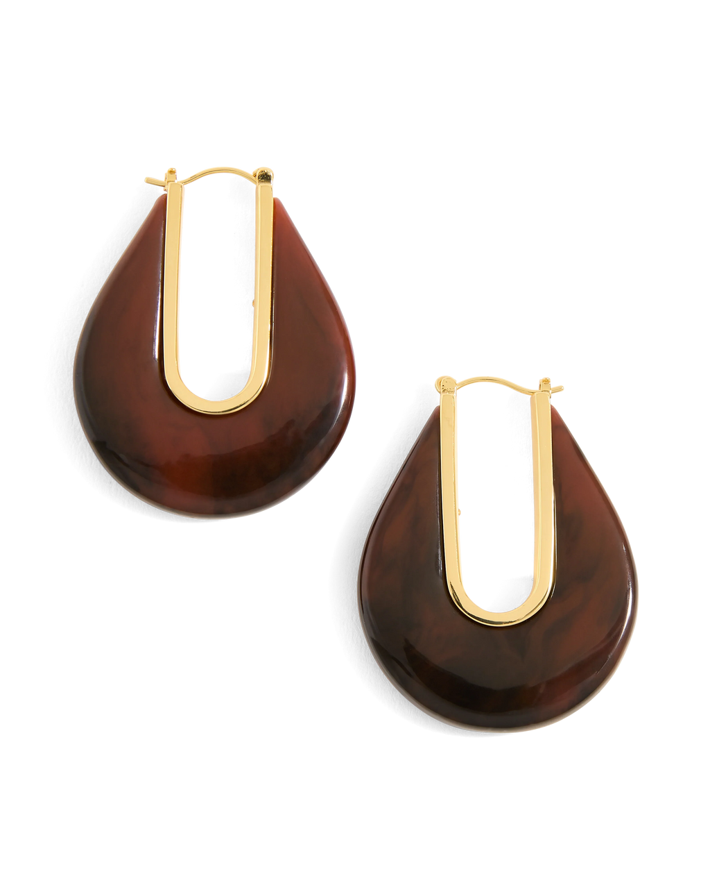 Resin Drop Hoop Earring