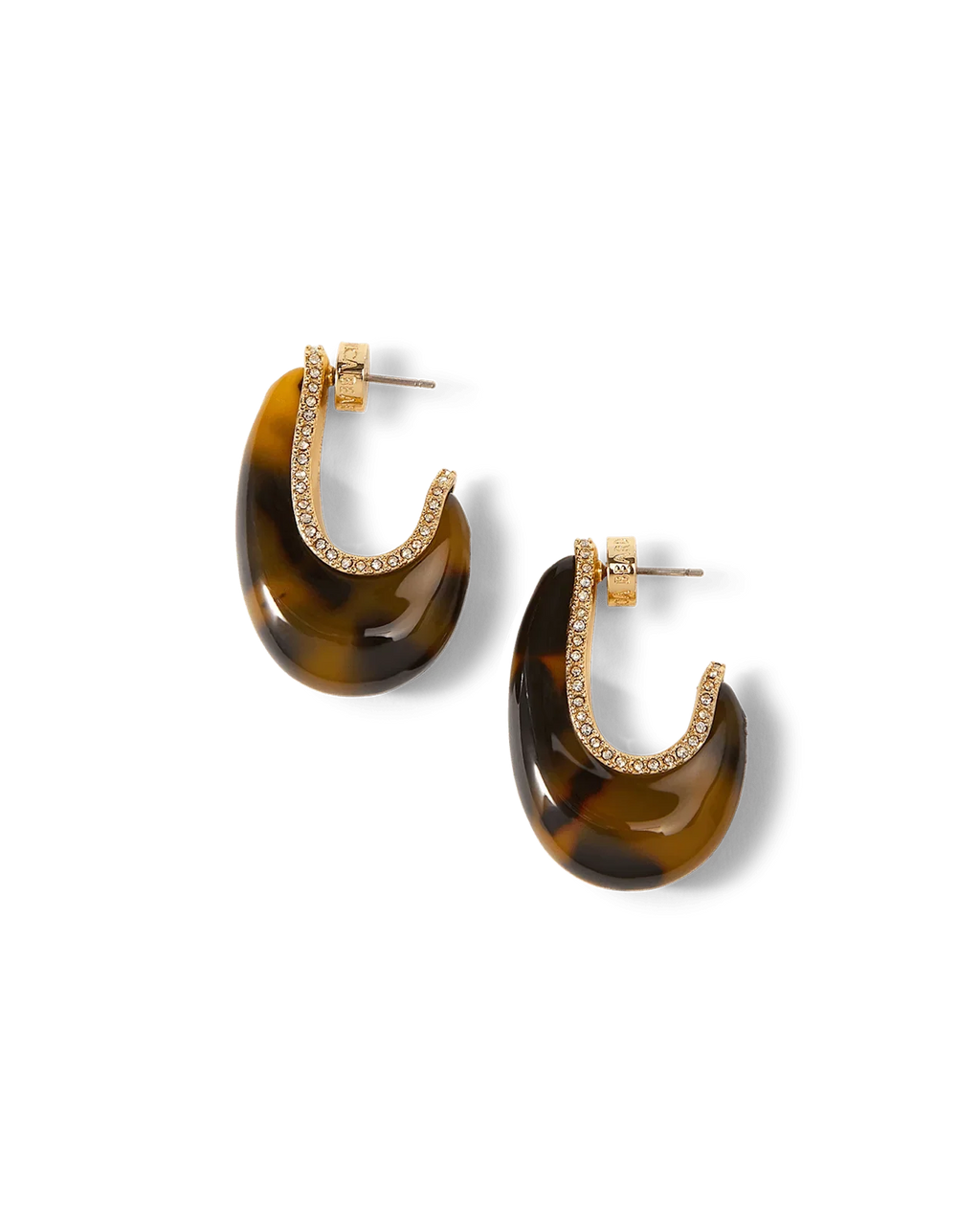 Resin J-Hoop Earring