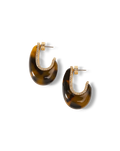 Resin J-Hoop Earring