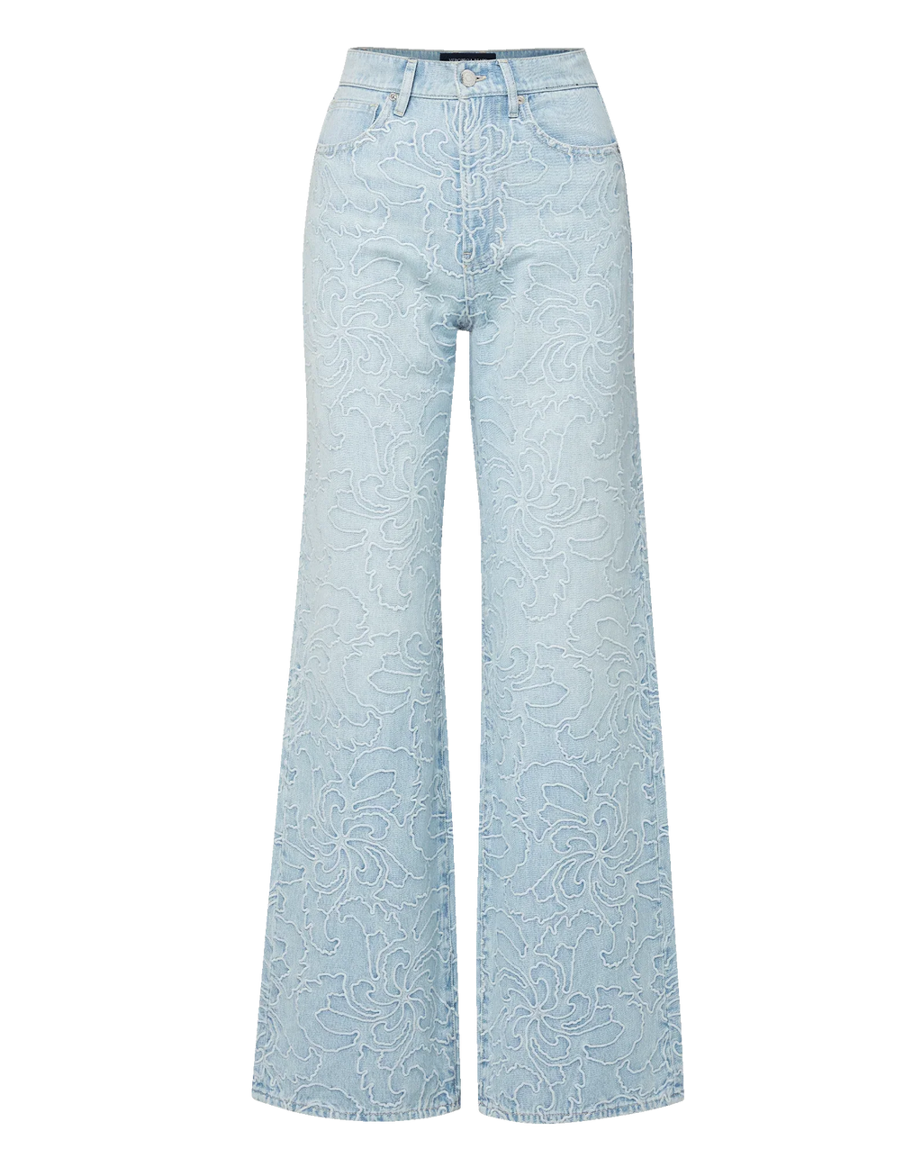Taylor Embroidered Wide-Leg Jean