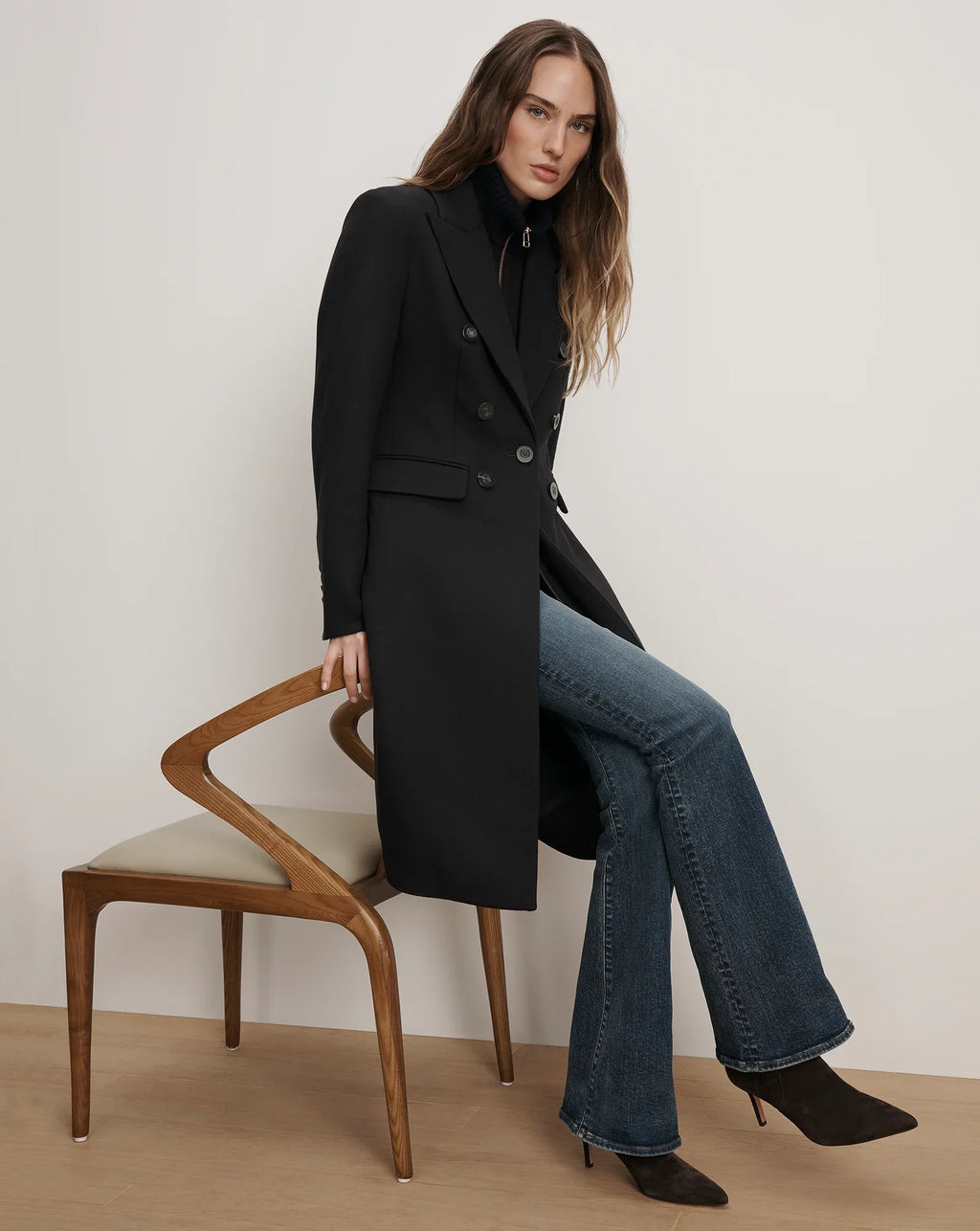Stryder Double-Breasted Dickey Coat