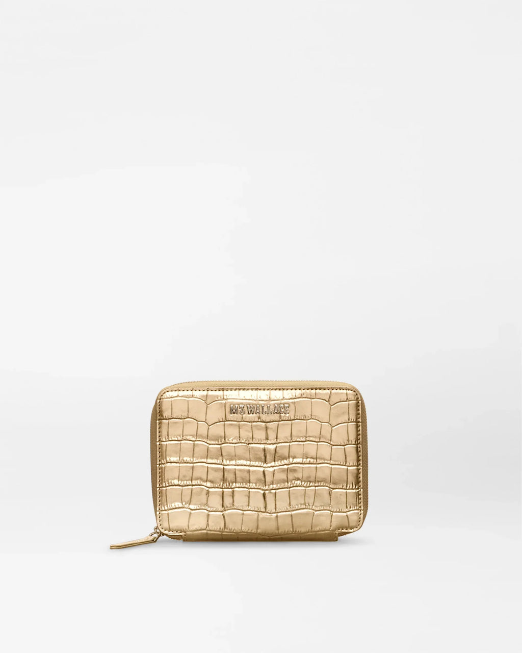 Gold Croc Effect Passport Organizer