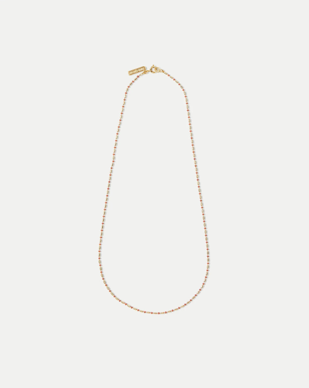 Long Enamel Bead Chain Necklace