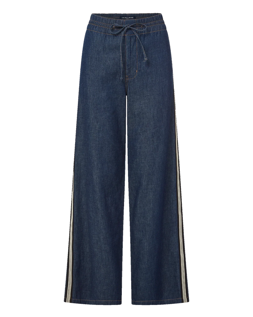 Taylor Track-Stripe Wide-Leg Jean
