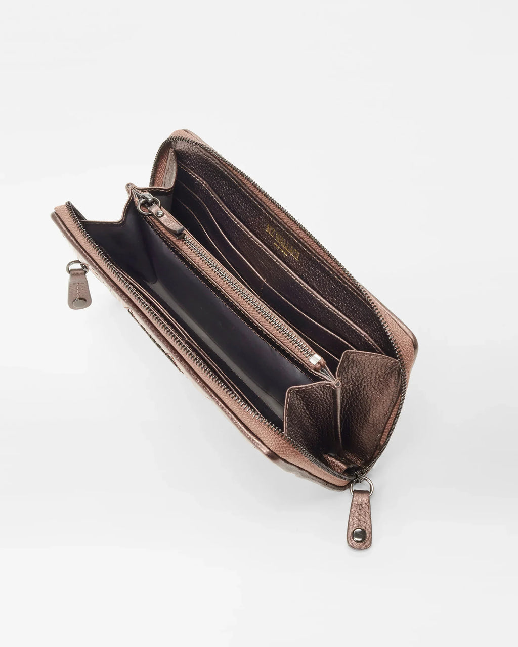 Copper Metallic Lacquer Crosby Long Wallet
