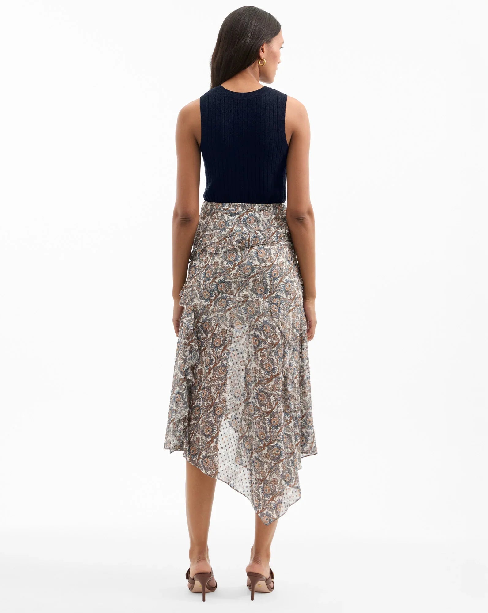 Eleonora Silk Midi Skirt