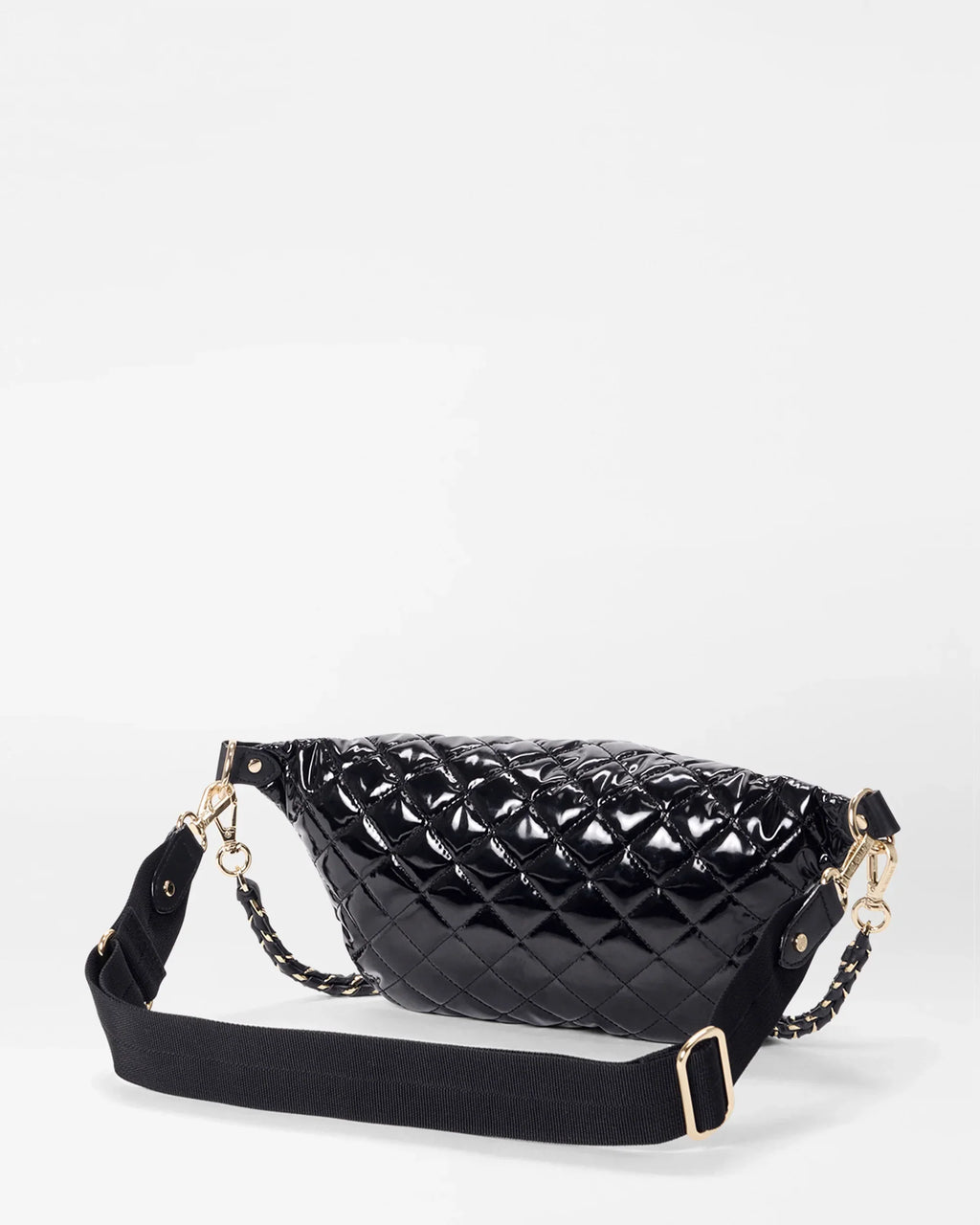 Black Lacquer Small Crosby Crossbody Sling