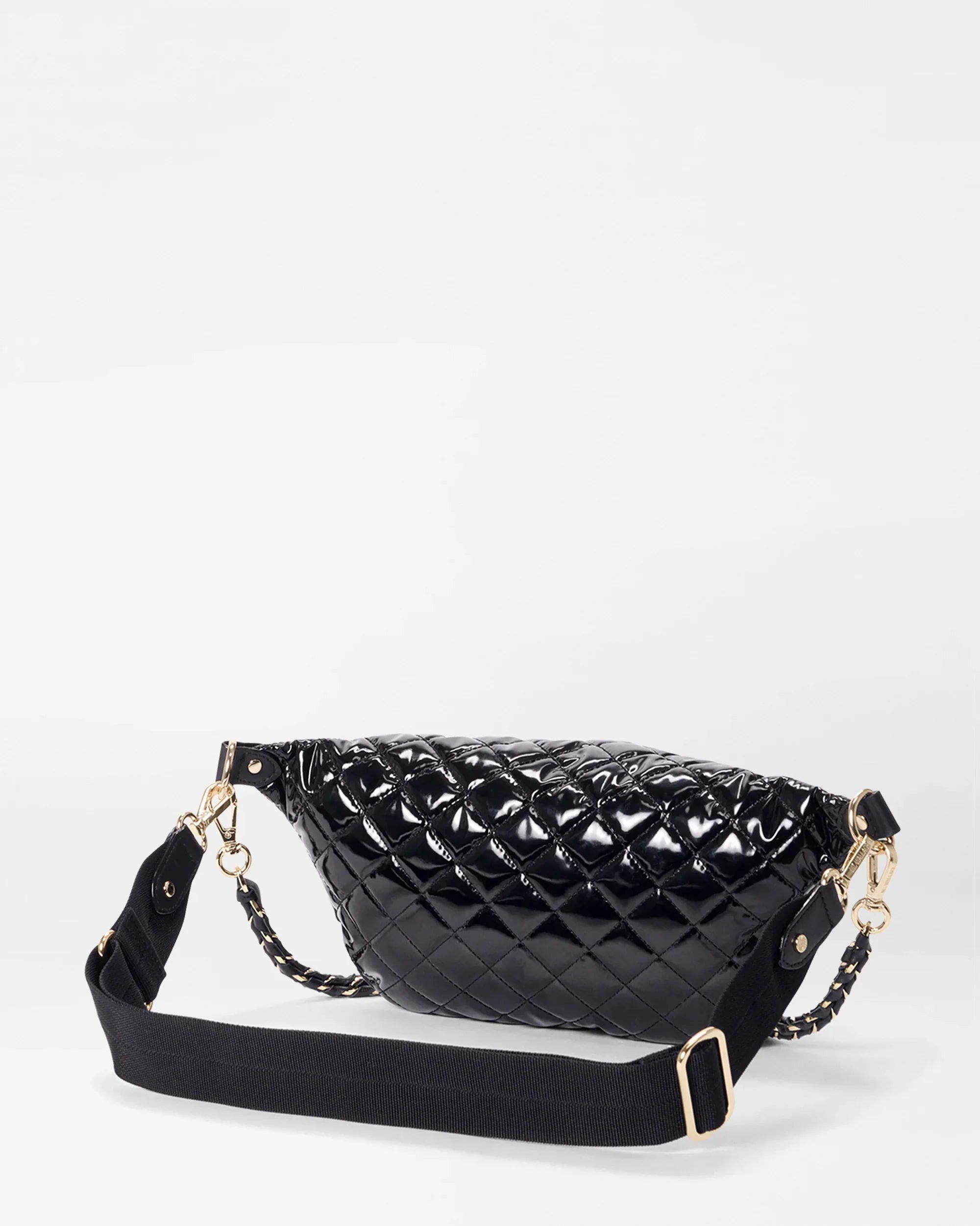 Black Lacquer Small Crosby Crossbody Sling