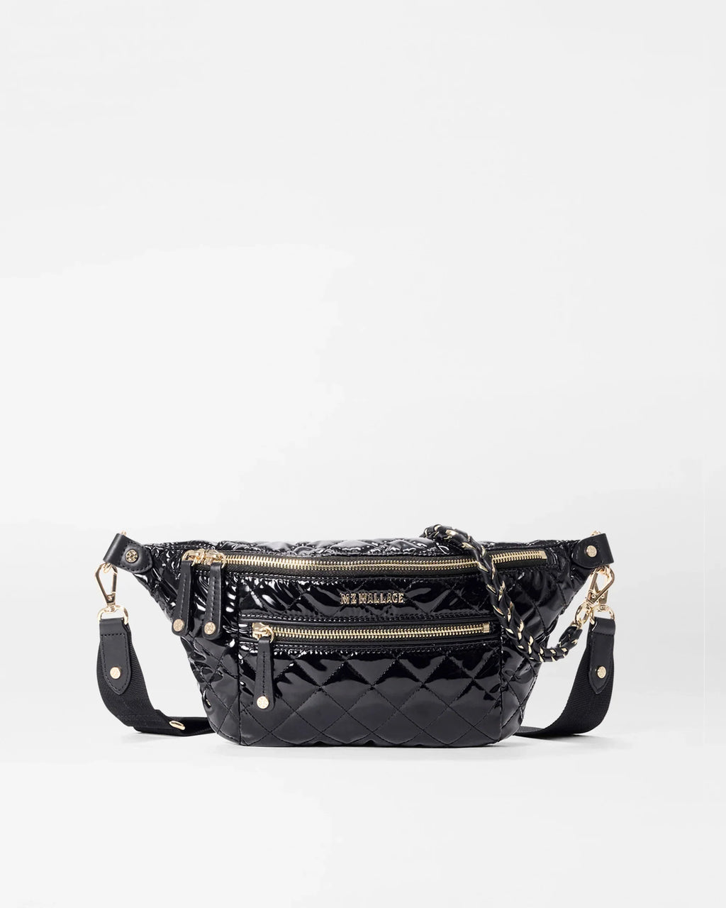 Black Lacquer Small Crosby Crossbody Sling
