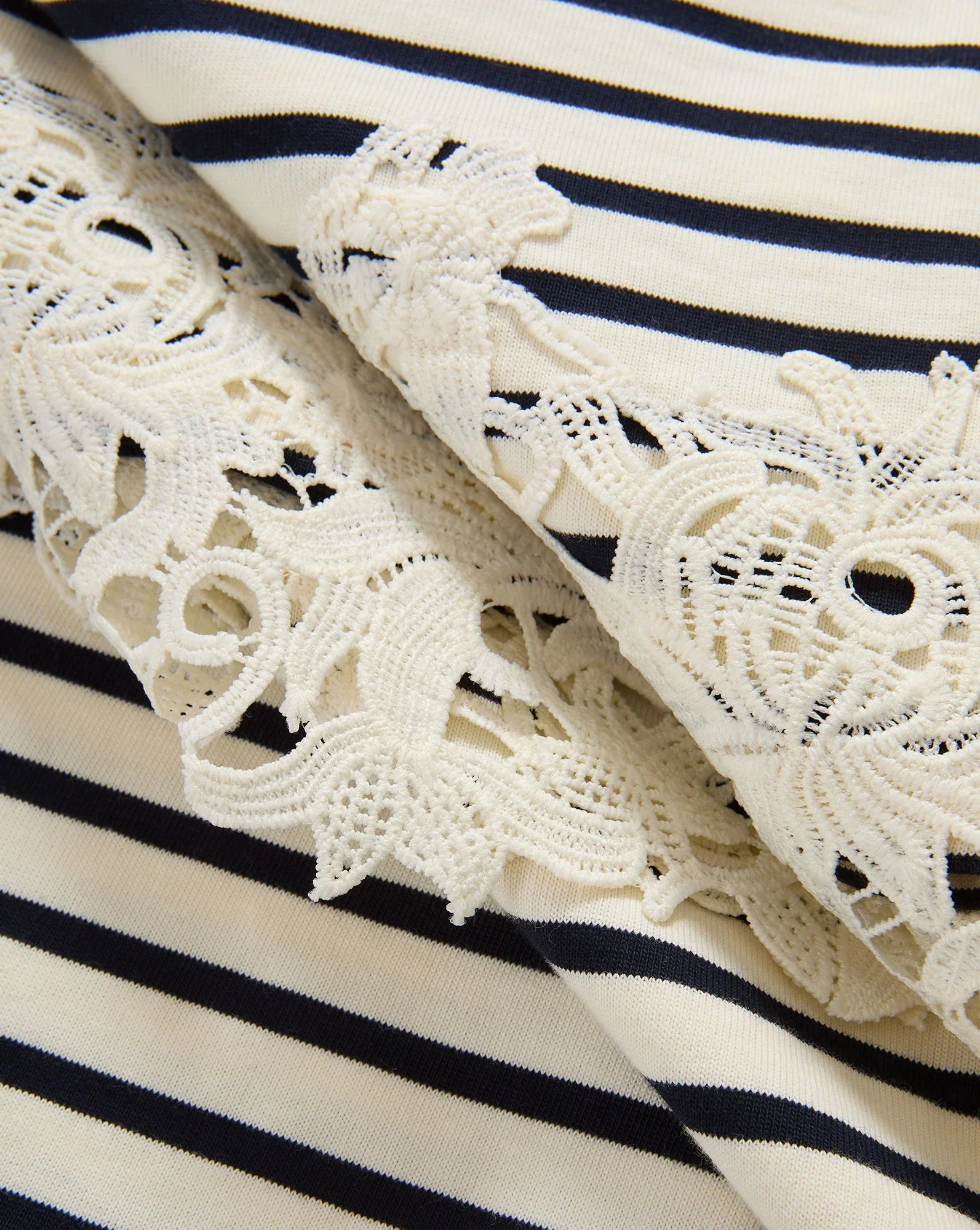 Rhue Striped Lace Mini Dress