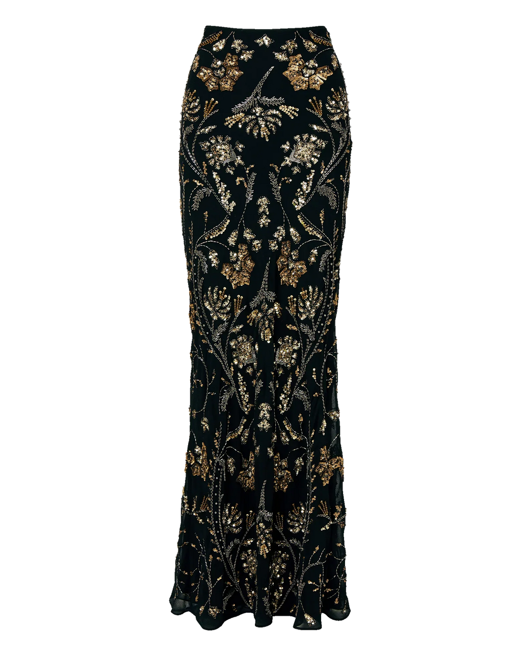Medina Floral-Embellished Maxi Skirt