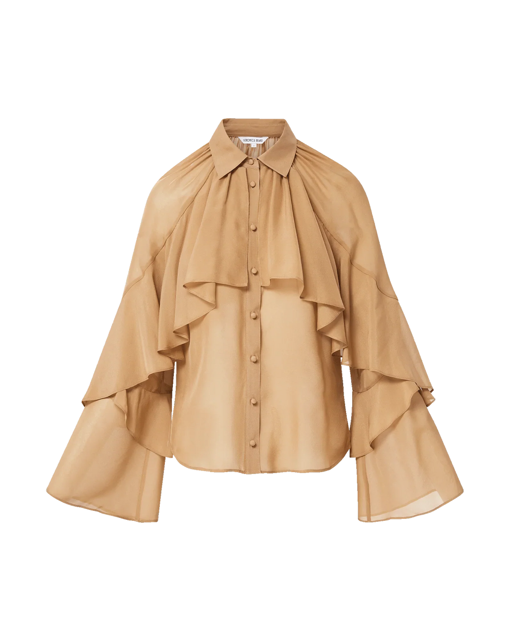 Demaris Ruffled Button-Down Blouse
