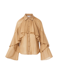 Demaris Ruffled Button-Down Blouse