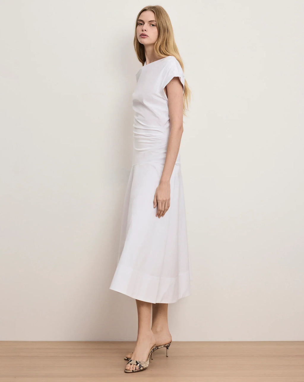 Lisette Cotton Poplin Midi Dress