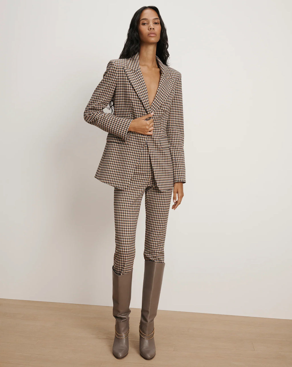 Livvy Houndstooth Dickey Jacket