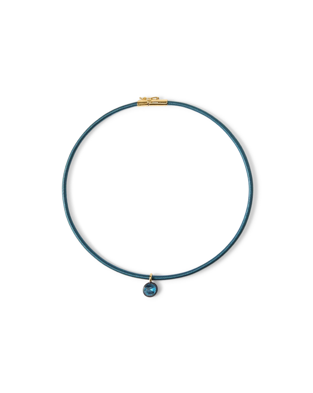 Teal Cord Pendant Necklace
