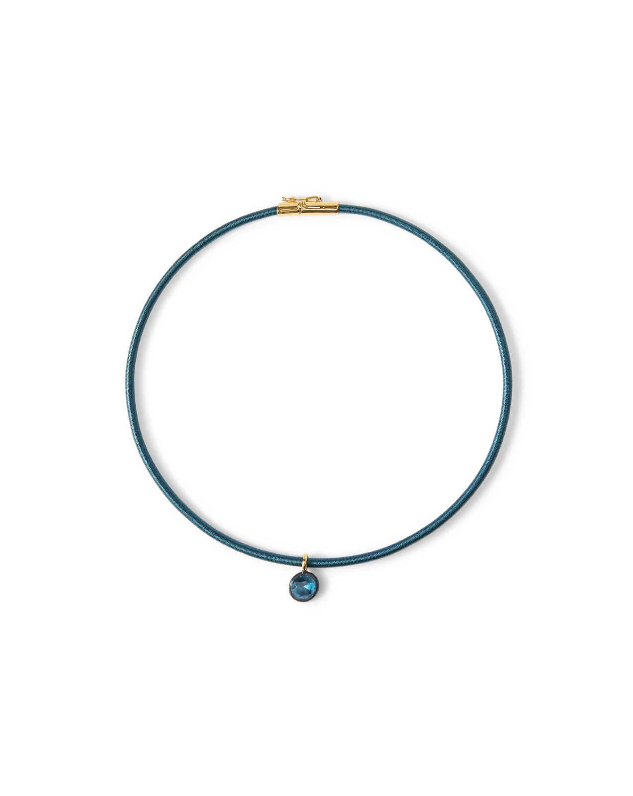 Teal Cord Pendant Necklace