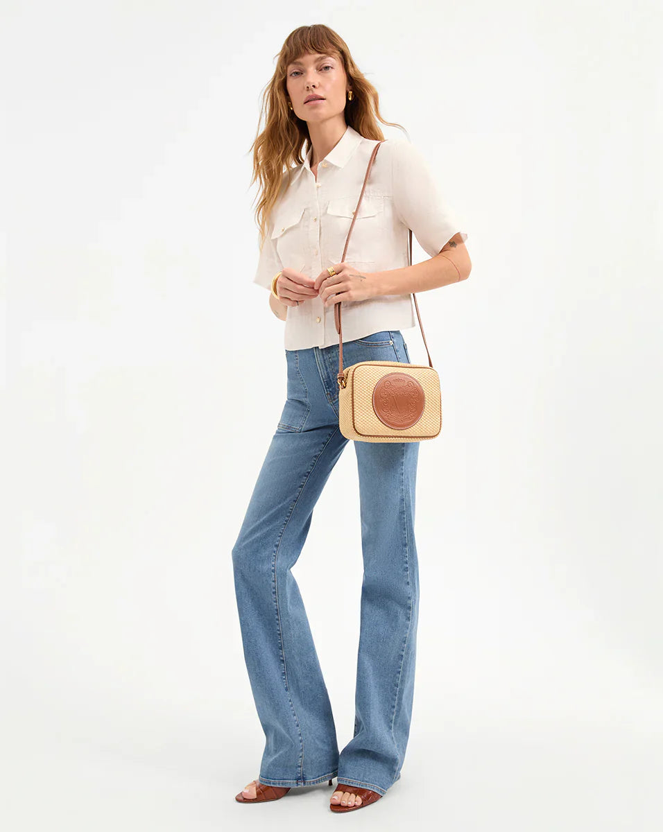 Raffia Click Crossbody