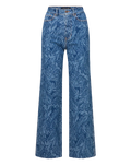 Taylor Paisley Printed Wide-Leg Jean