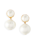 Pearl 2 Drop Earrings | Clip Backing