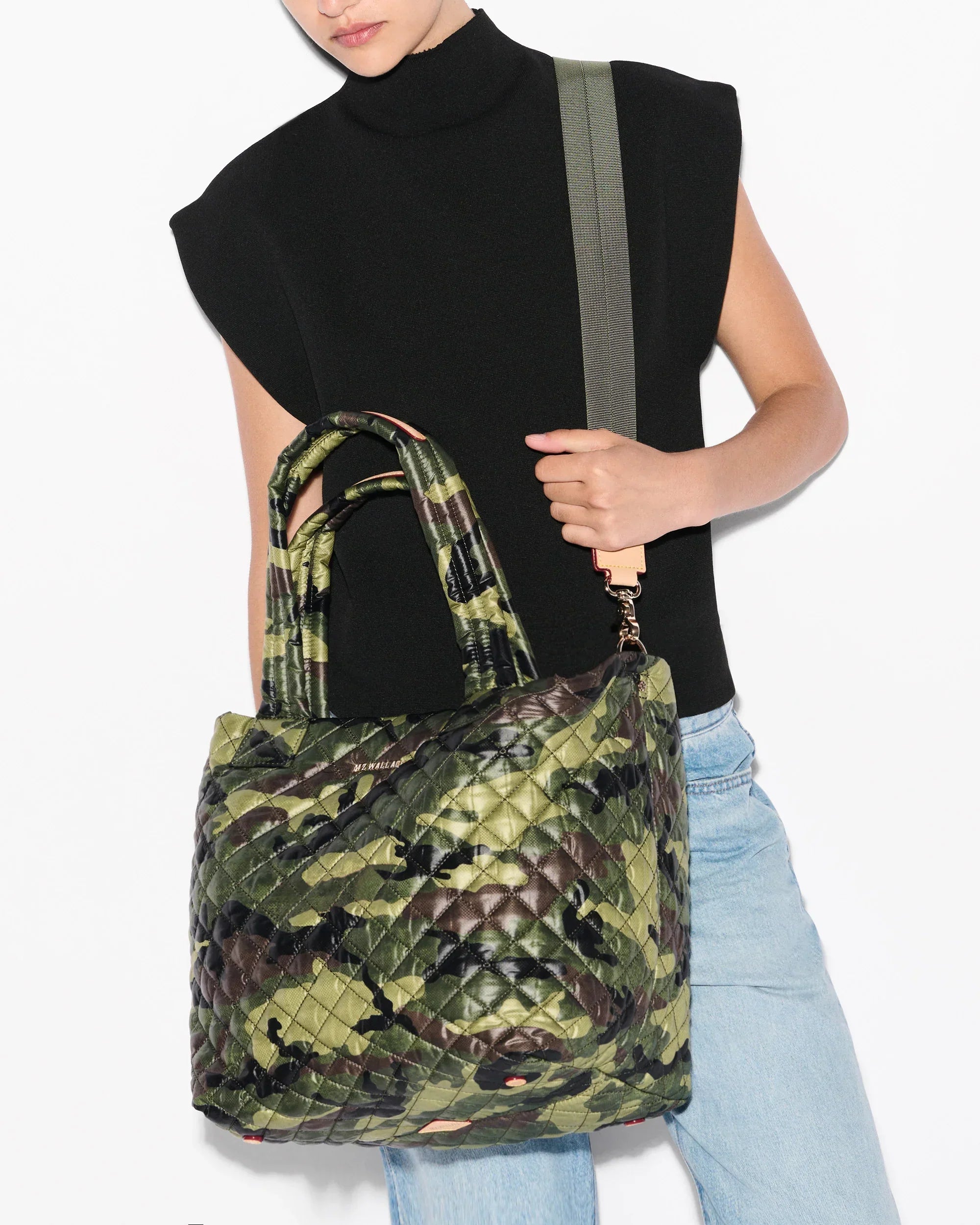 Green Camo Simple Metro Tote