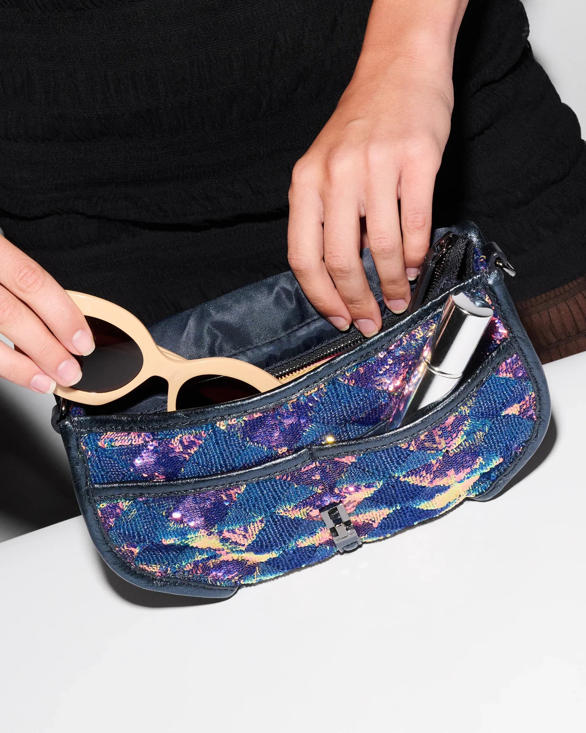 Aurora Sequin Small Astor Convertible Clutch