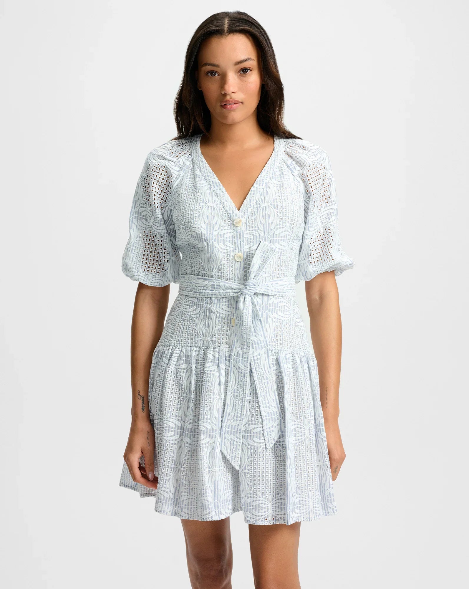 Bobbie Eyelet Mini Dress