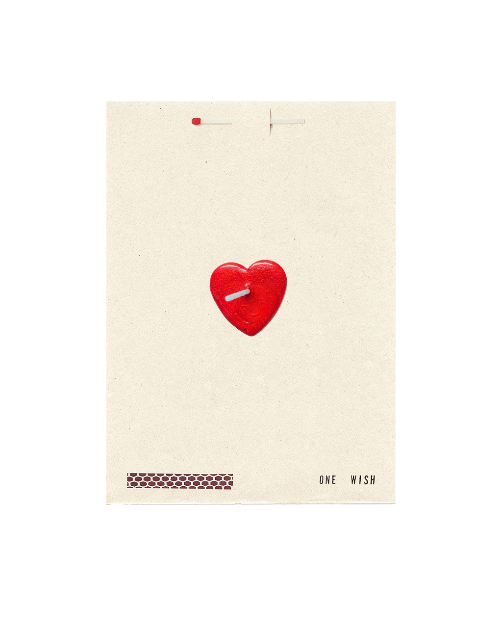 Red Heart Wish Card