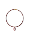 Burgundy Cord Pendant Necklace