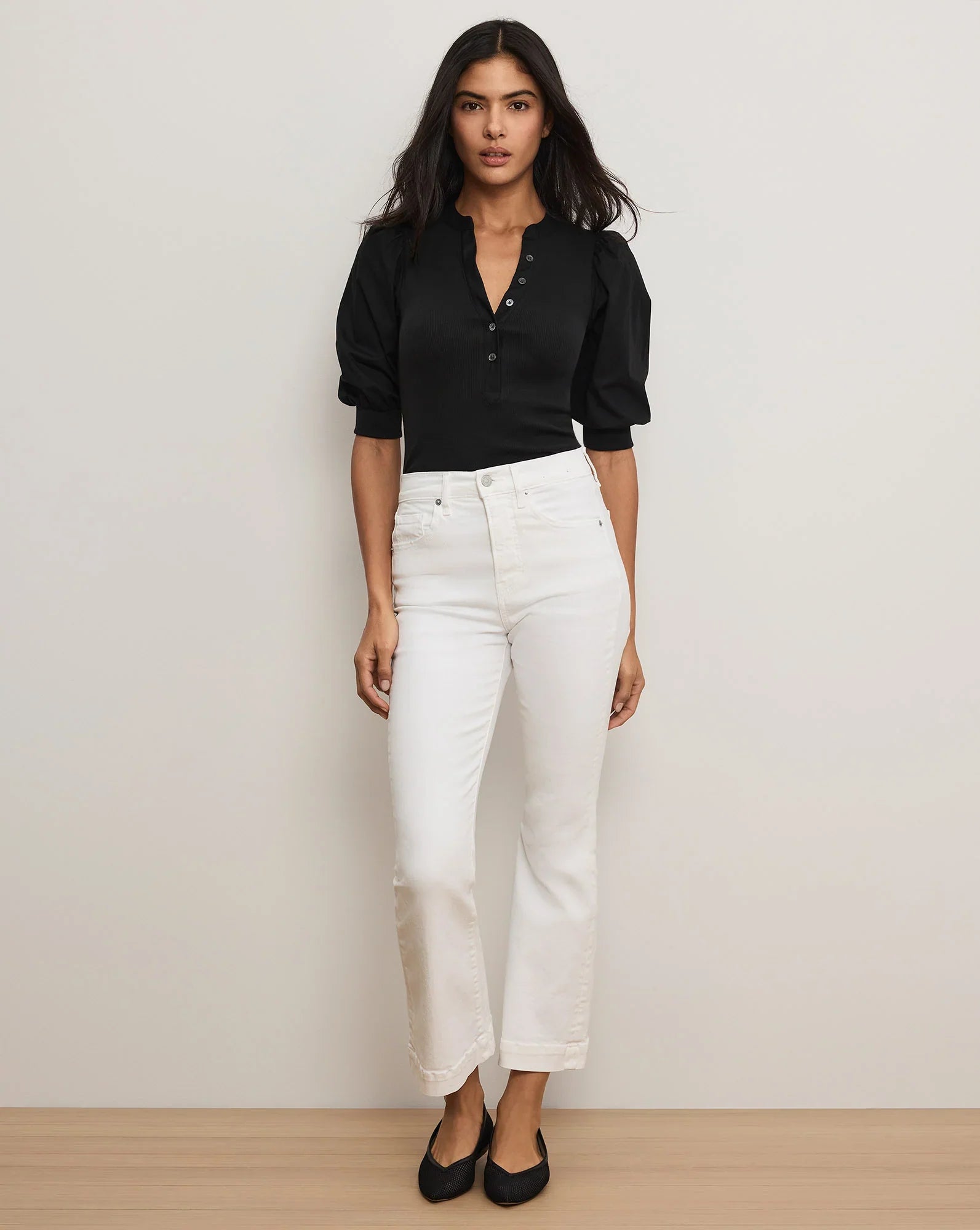 Coralee Puff-Sleeve Top