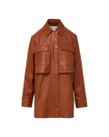 Liora Leather Utility Dickey Coat