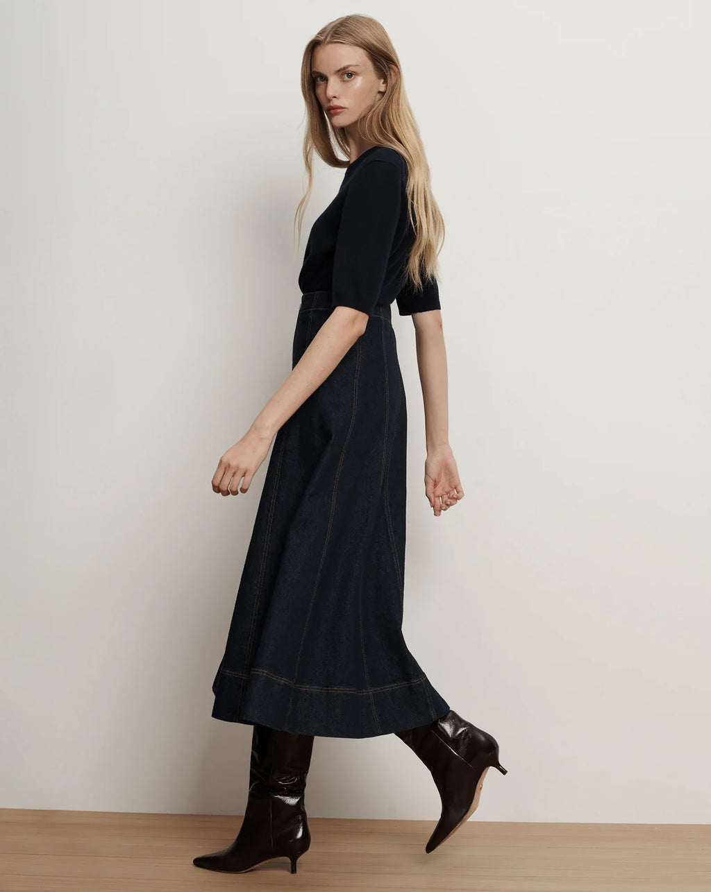 Alix Denim Midi Skirt