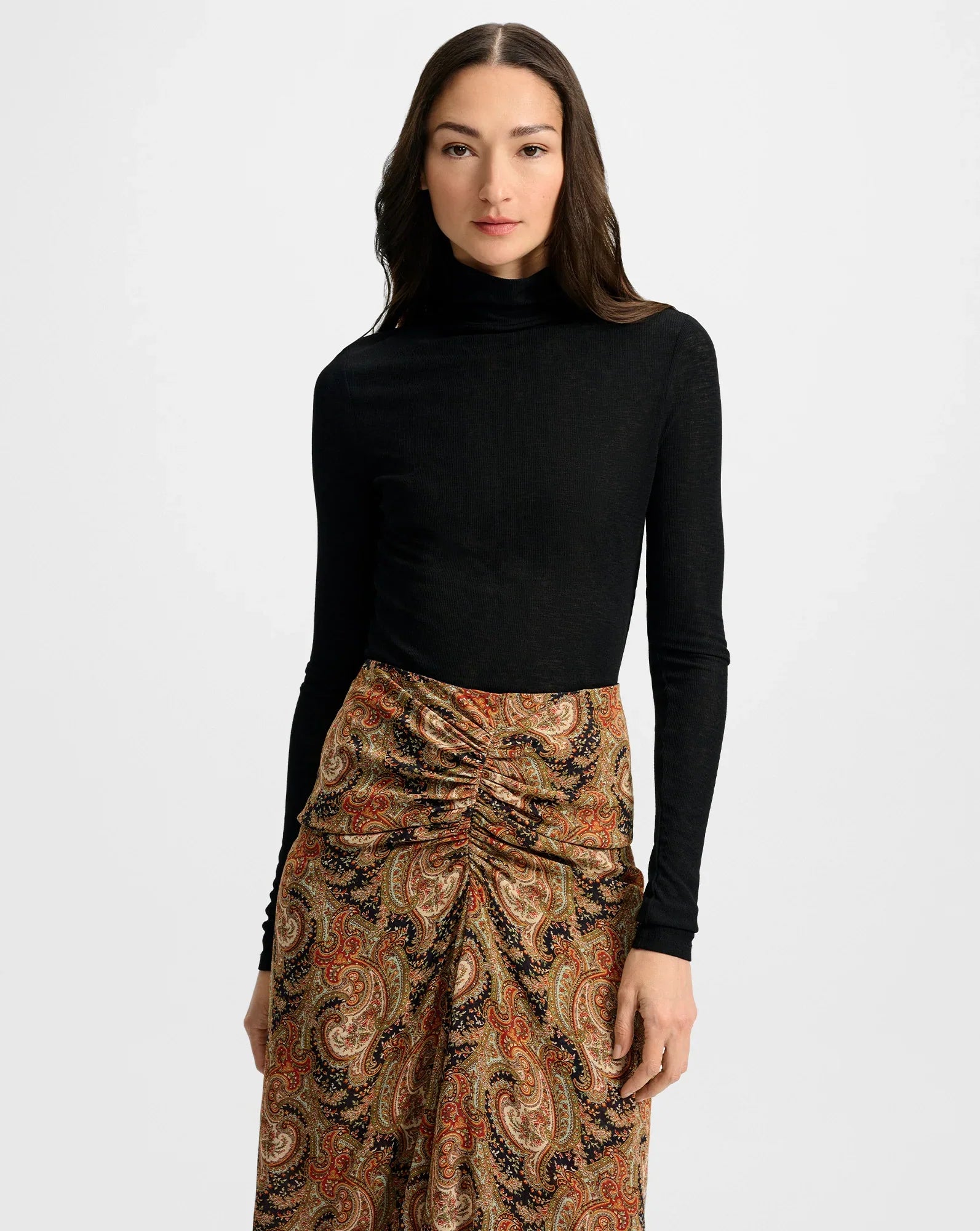 Wyeth Ribbed Turtleneck Top