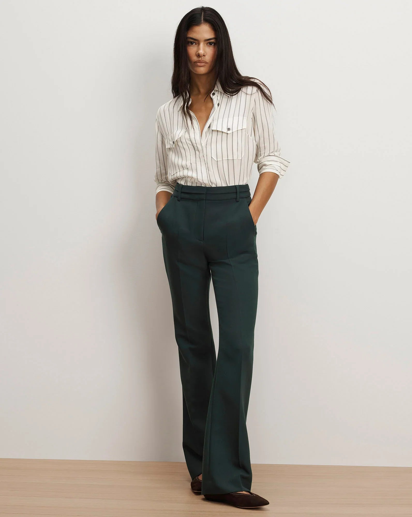 Saku Striped Button-Down Shirt