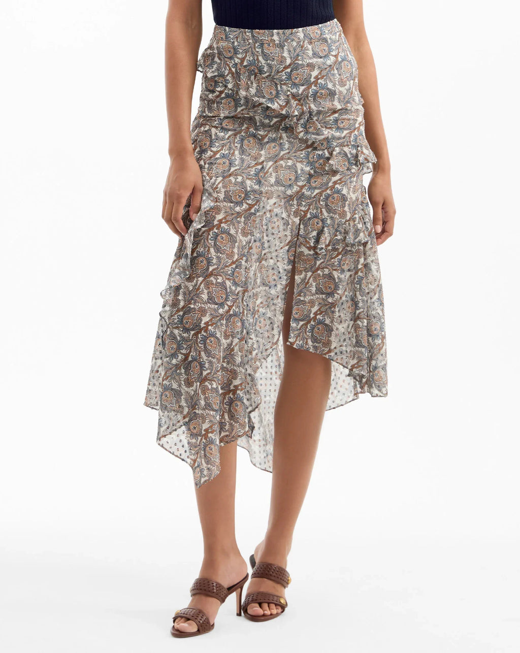 Eleonora Silk Midi Skirt