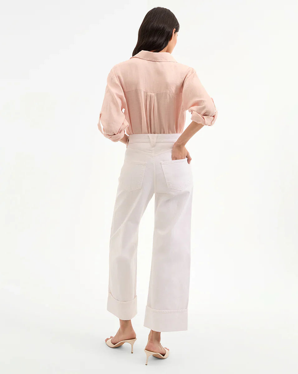 Taylor Cuffed Cropped Wide-Leg Jean