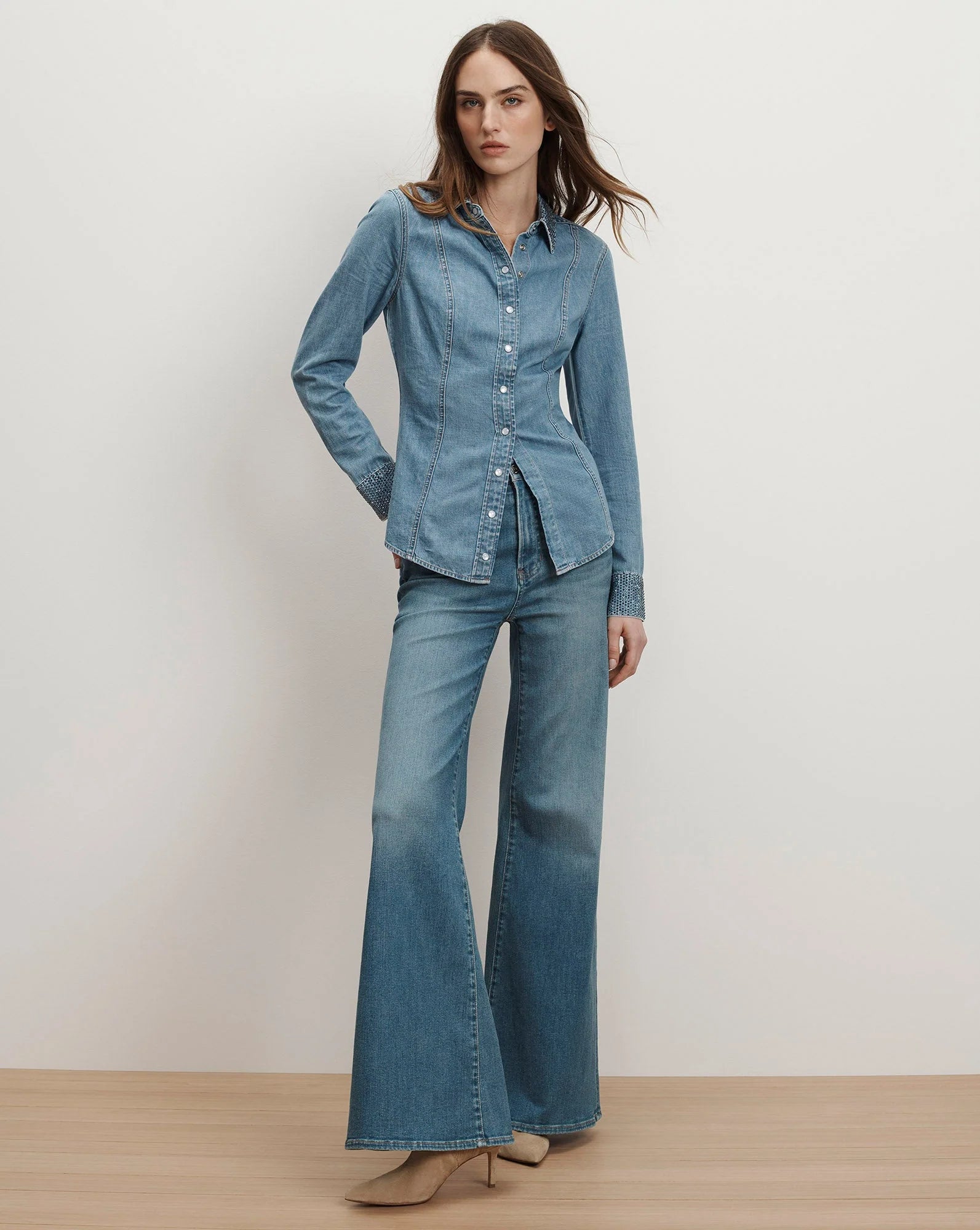 Eddie Embellished Chambray Shirt