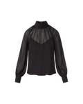 Alyssa Silk Turtleneck Blouse