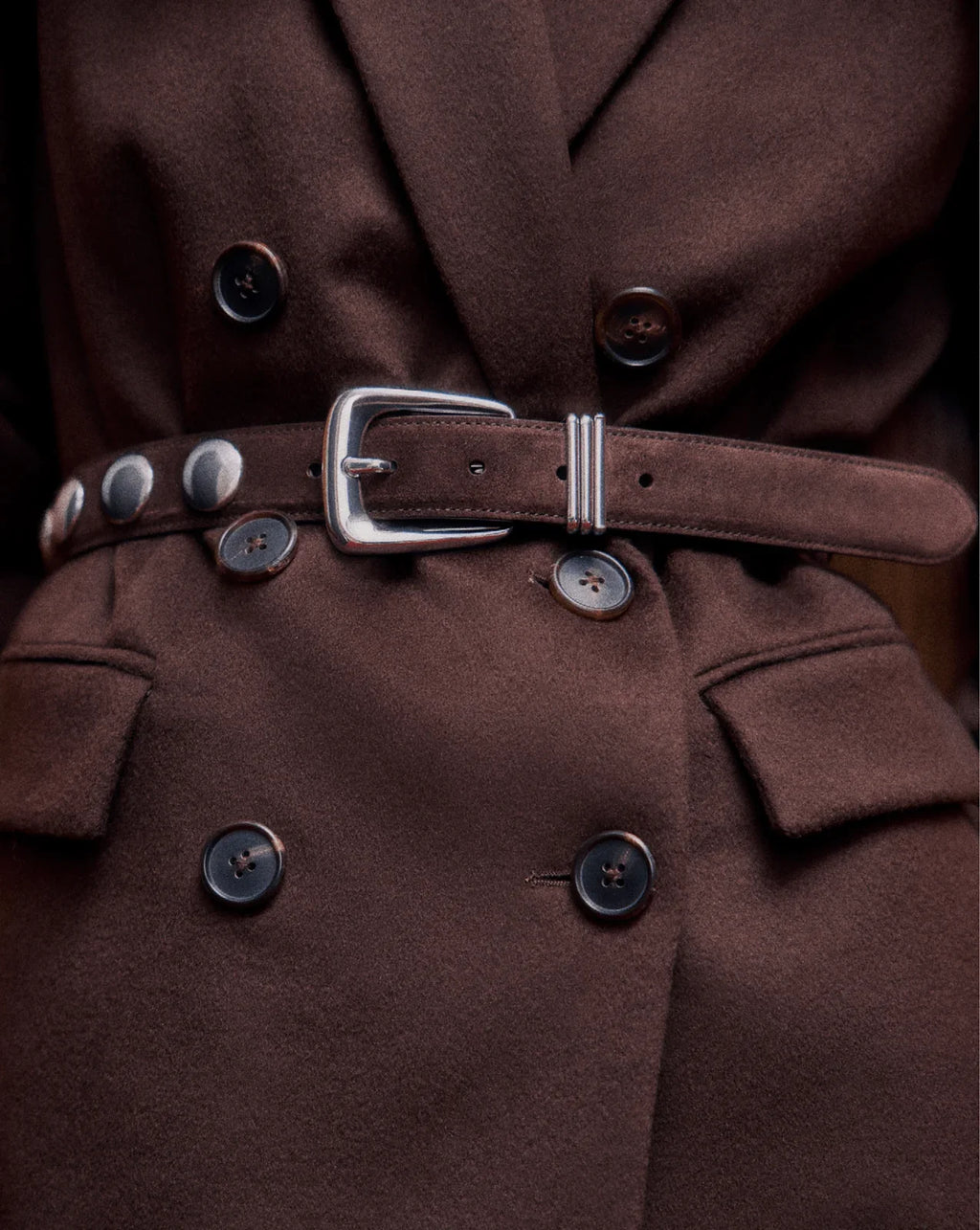 Arch Suede Studded Belt