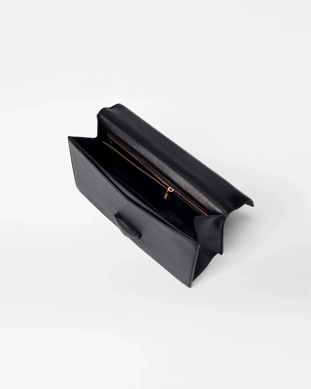 Dezso Black Leather Finn Clutch