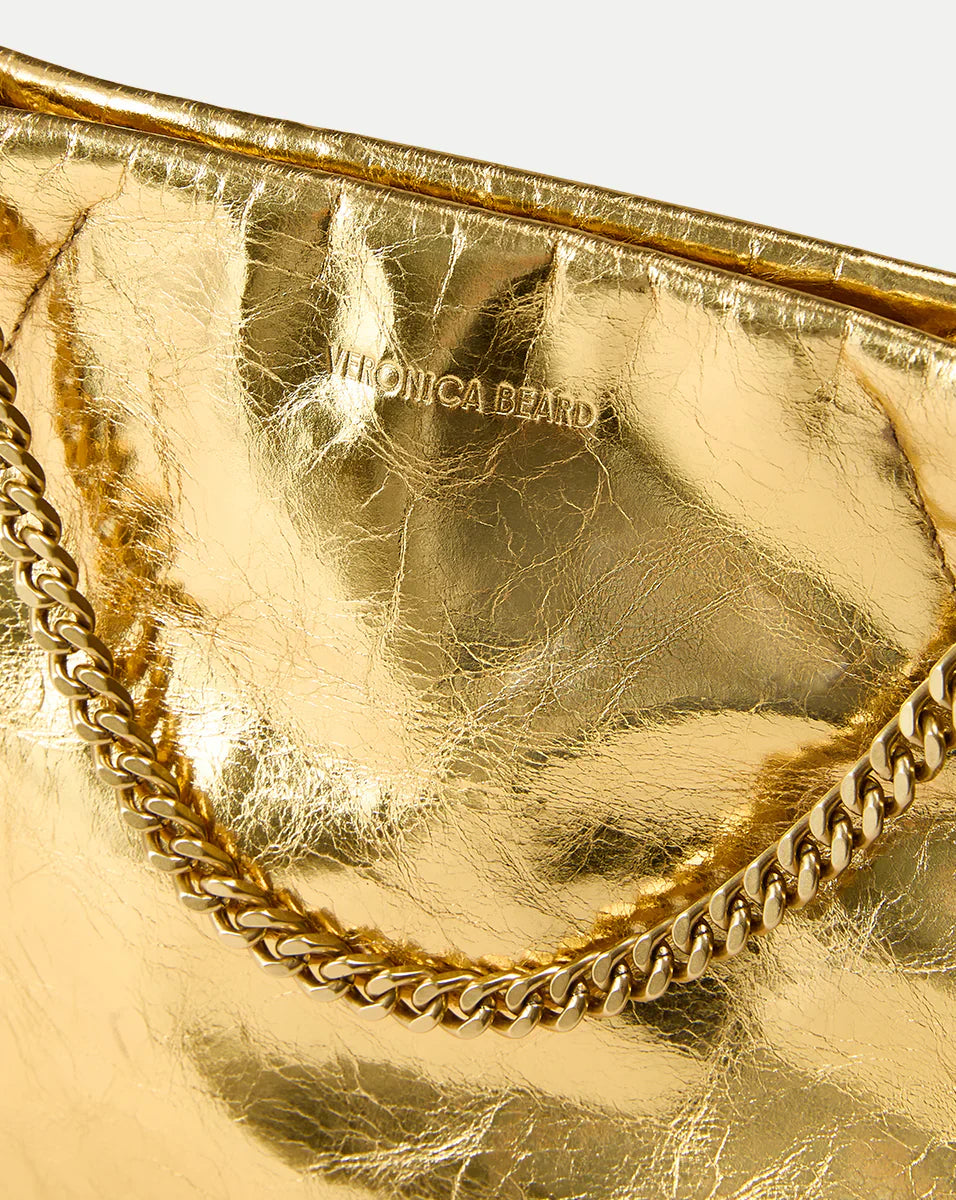 Small Veronica Beard Metallic Slouch Bag