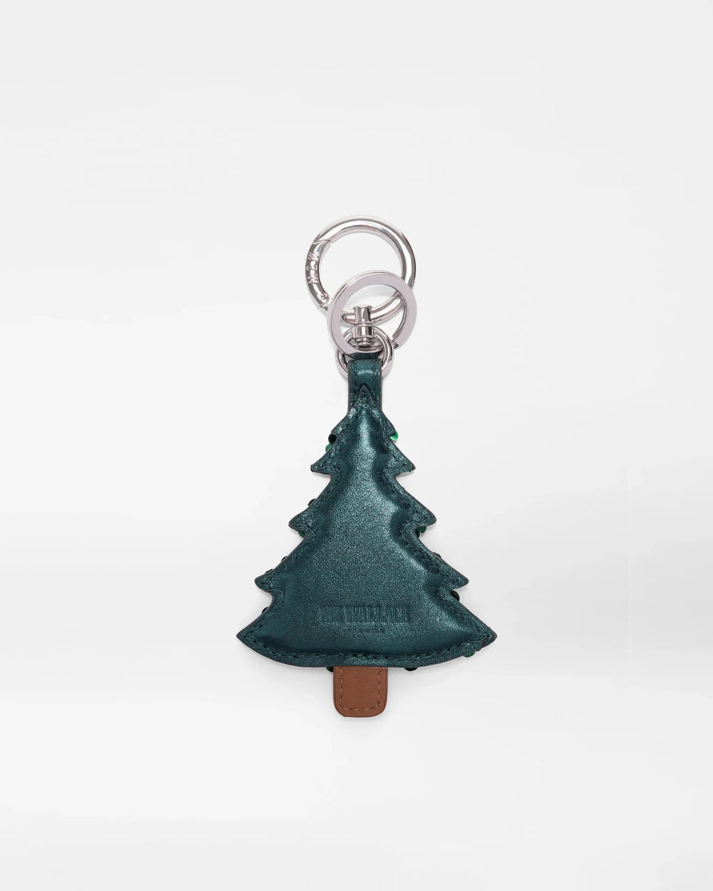 Multi Leather Christmas Tree Key Charm
