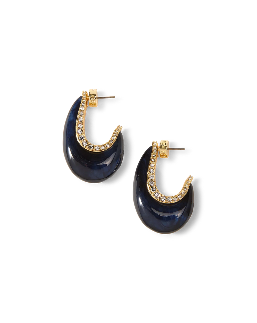 Resin J-Hoop Earring