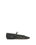 Ellie Woven-Leather Flat